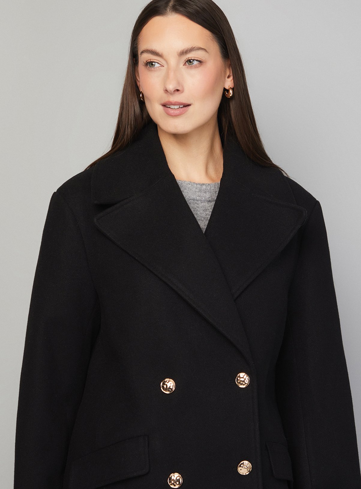 WALLIS Mid Length Double Breasted Coat 16 - Image 4 thumbnail
