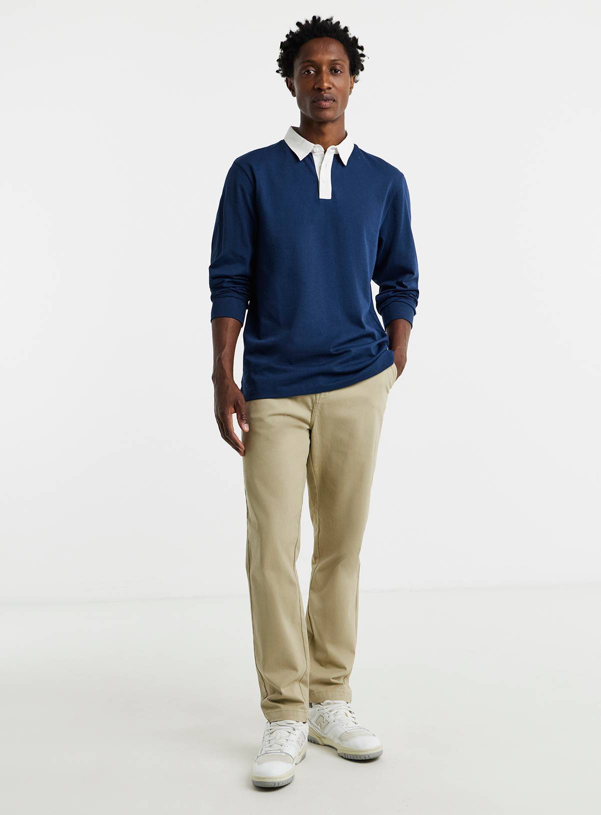 JACAMO Long Sleeve Rugby Polo Long Navy M - Image 1