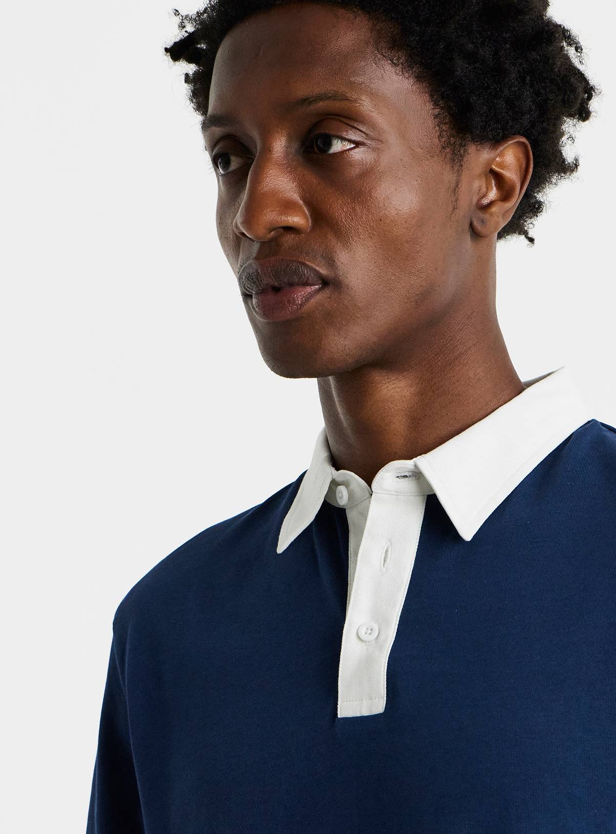 JACAMO Long Sleeve Rugby Polo Long Navy M - Image 4