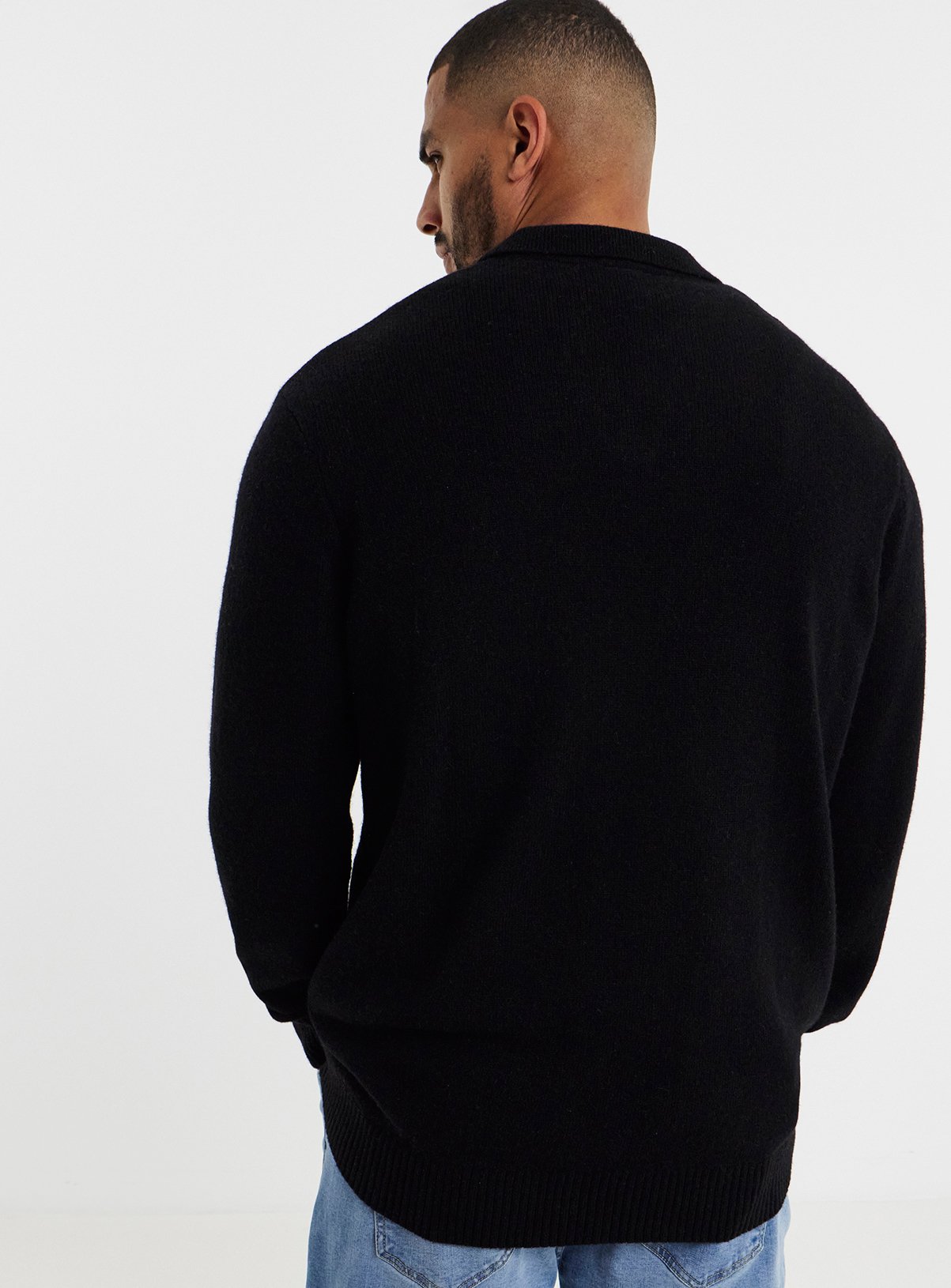 JACAMO Trophy Neck Knitted Polo M - Image 2 thumbnail