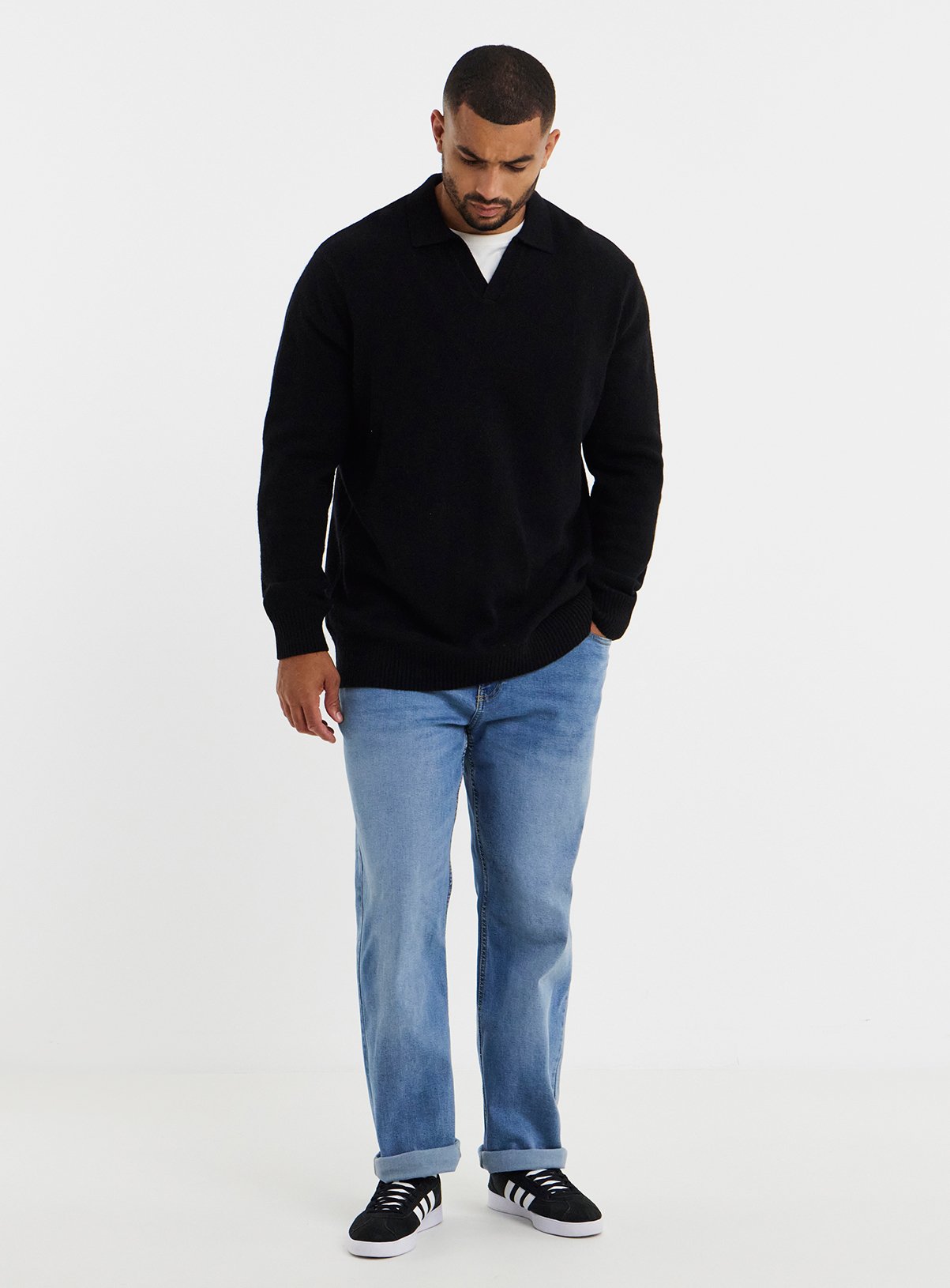 JACAMO Trophy Neck Knitted Polo M - Image 3 thumbnail