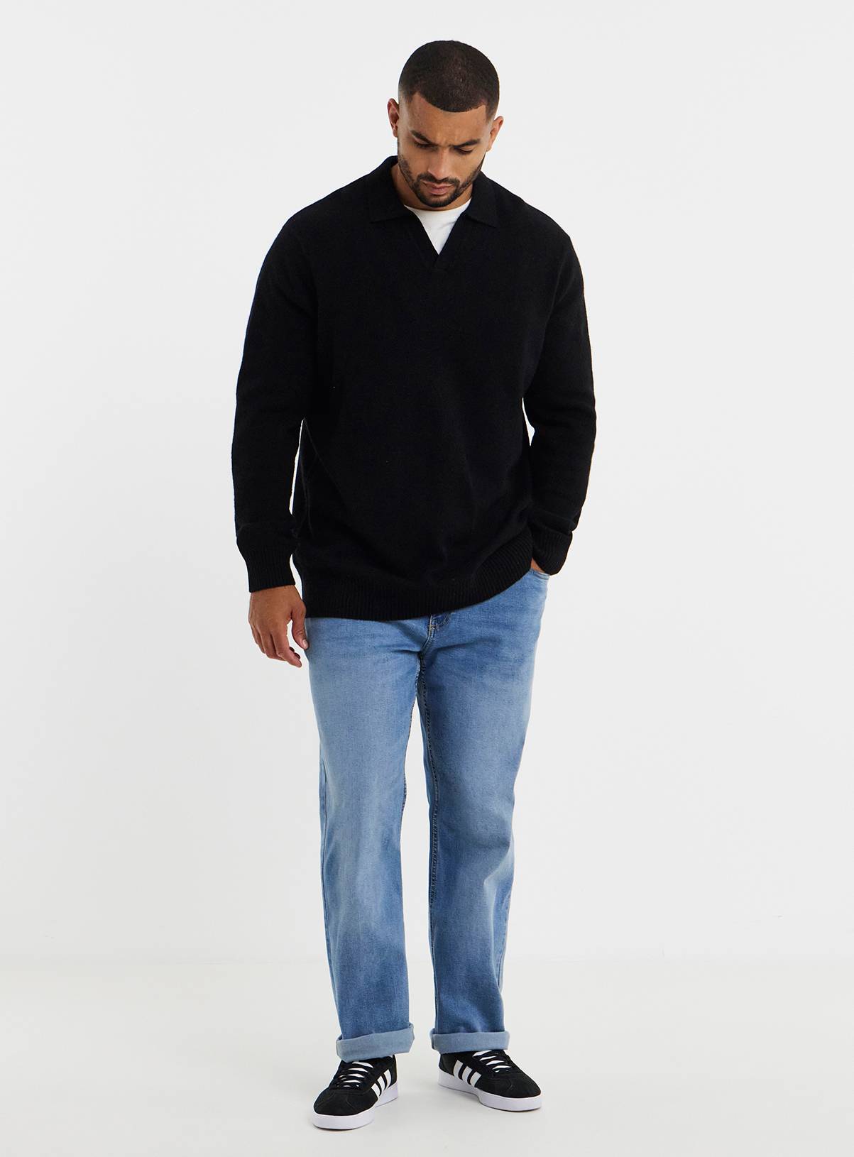 JACAMO Trophy Neck Knitted Polo M - Image 3