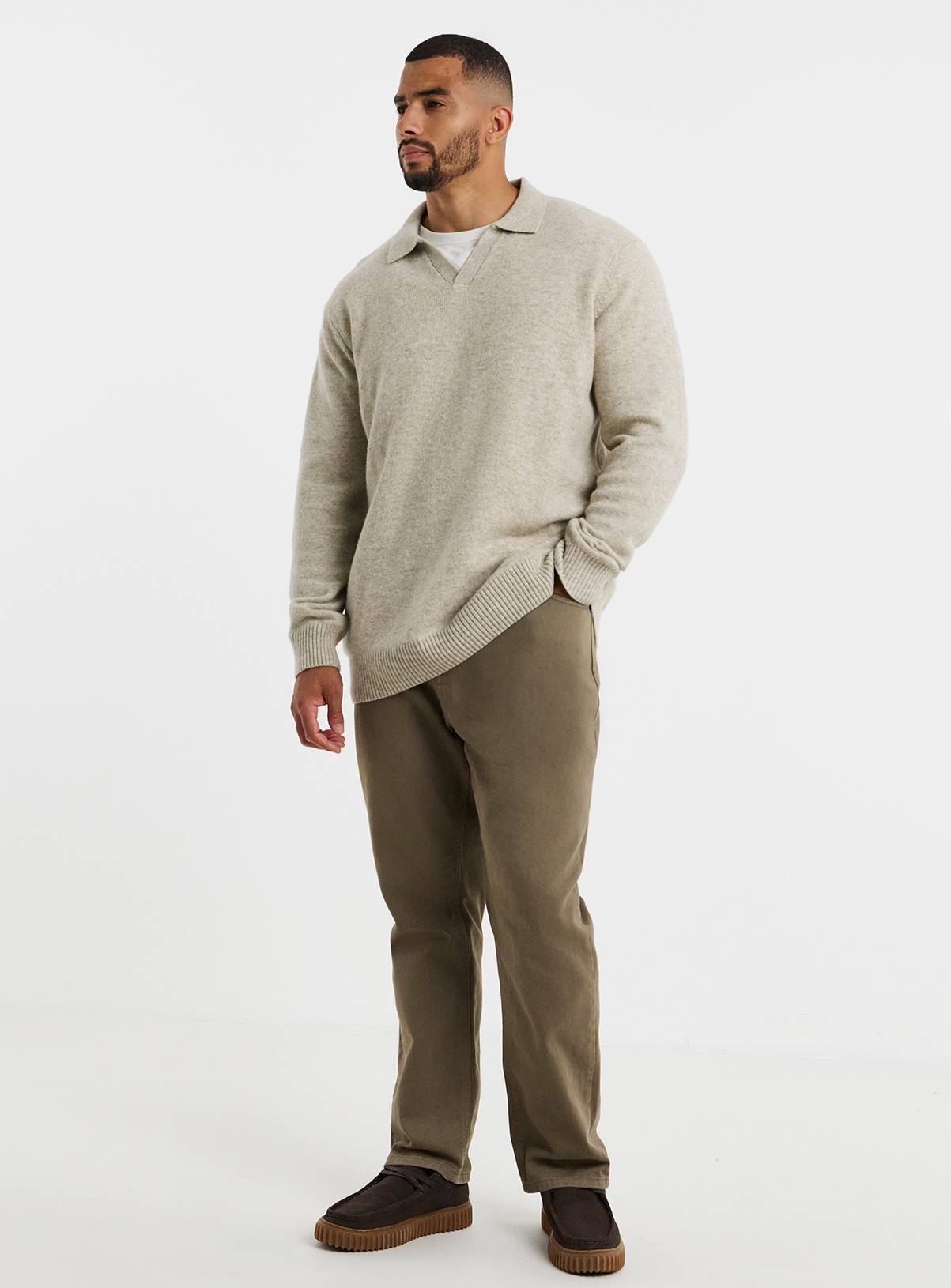 JACAMO Trophy Neck Knitted Polo 2XL - Image 3