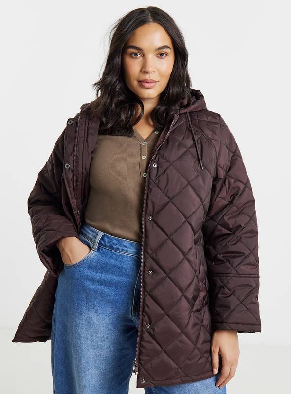 SIMPLY BE Hooded Quilt Swing Coat 10