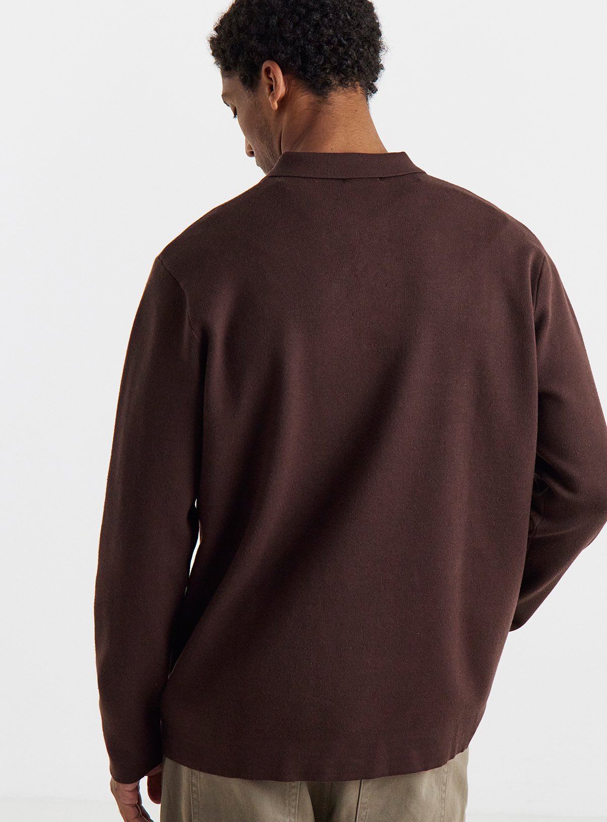 JACAMO Slouch Knitted Long Sleeve Polo XL - Image 2 thumbnail