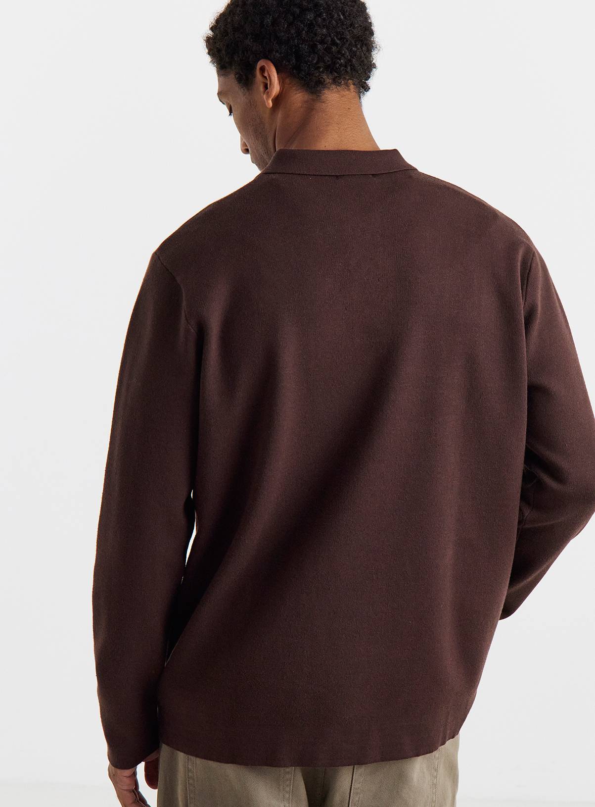 JACAMO Slouch Knitted Long Sleeve Polo XL - Image 2