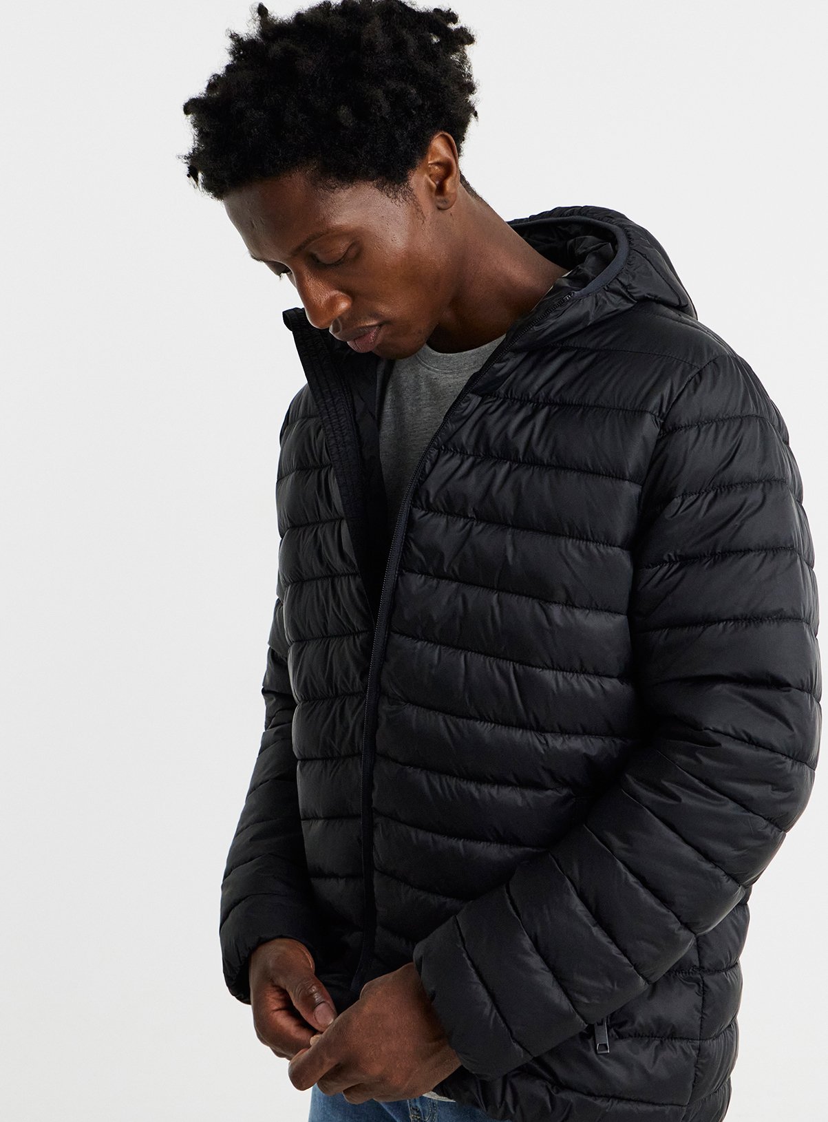 JACAMO Black Lightweight Padded Jacket 2XL - Image 3 thumbnail