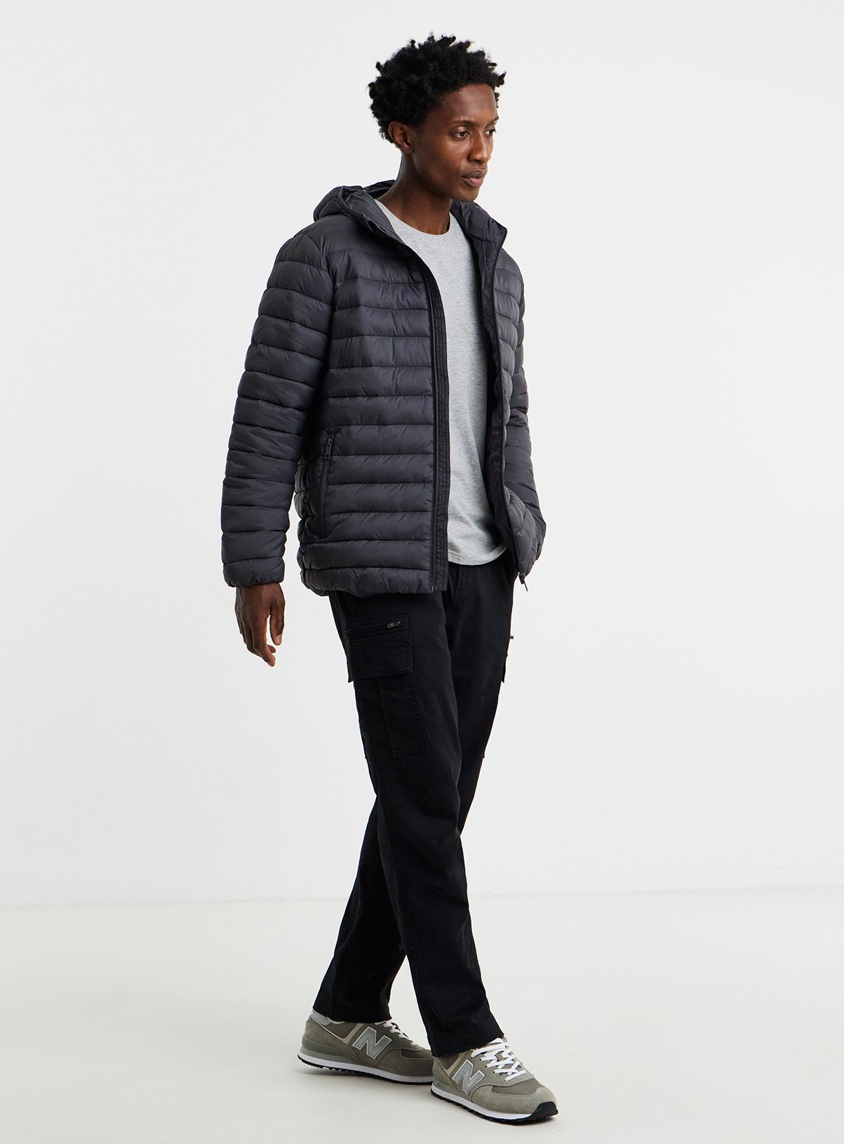 JACAMO Charcoal Lightweight Padded Jacket 3XL - Image 1 thumbnail
