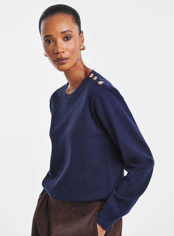 JD WILLIAMS Heart Button Shoulder Detail Jumper 28-30