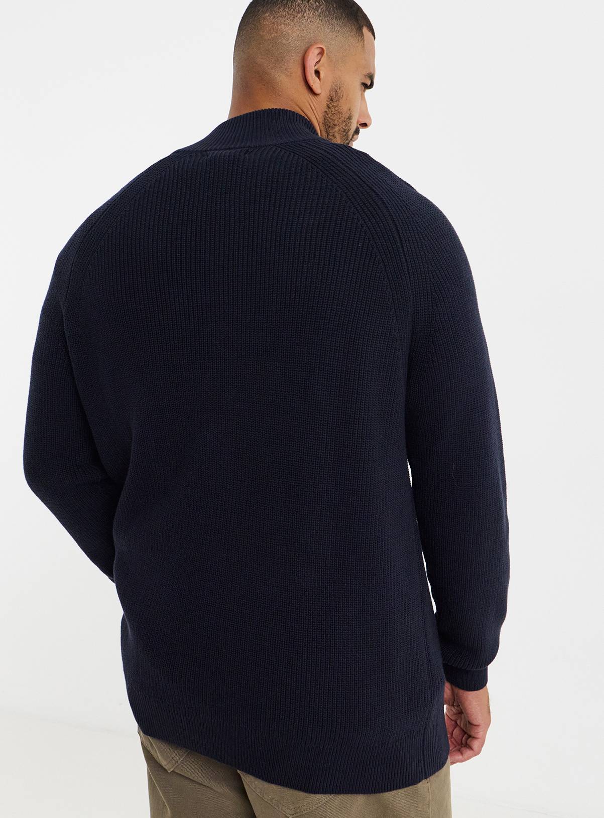 JACAMO Fisherman Knitted Zip Cardigan 1XL - Image 2
