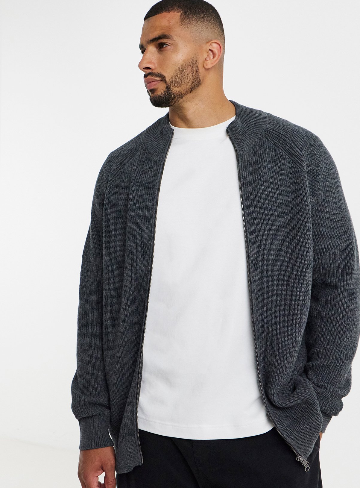 JACAMO Fisherman Knitted Zip Cardigan 3XL - Image 1 thumbnail