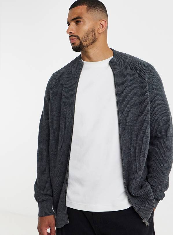 JACAMO Fisherman Knitted Zip Cardigan 3XL