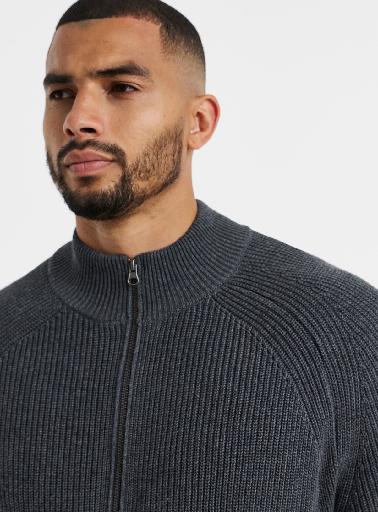 JACAMO Fisherman Knitted Zip Cardigan 3XL - Image 4 thumbnail