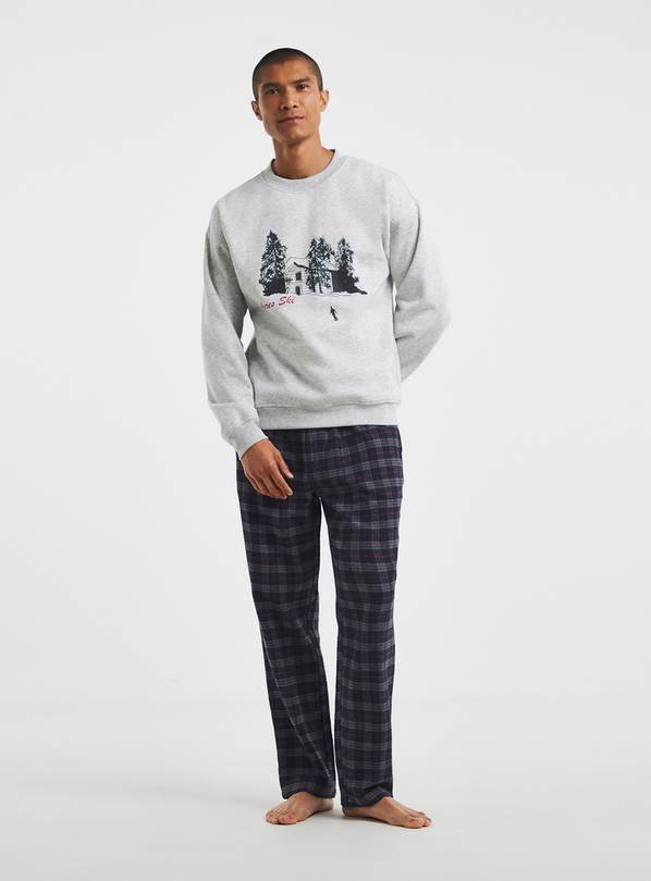 JACAMO Christmas Graphic Sweatshirt Pyjama Set M