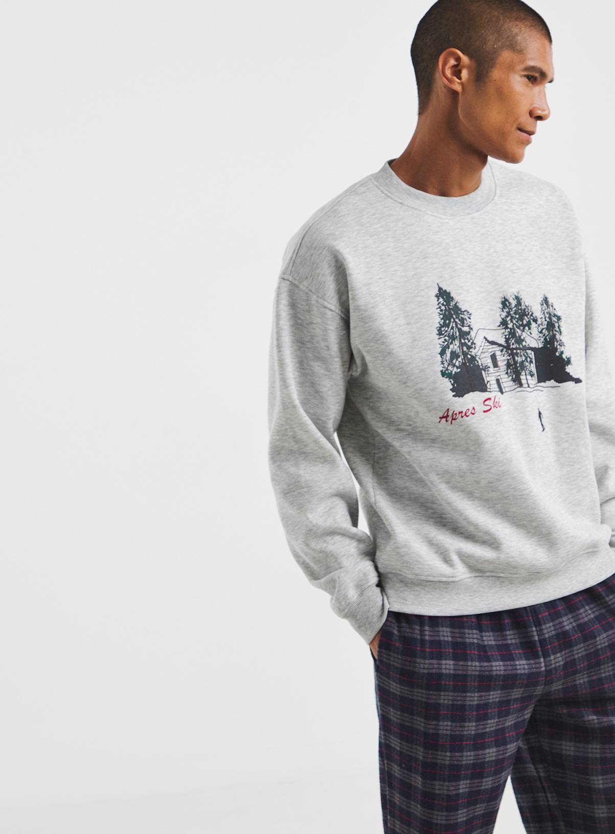 JACAMO Christmas Graphic Sweatshirt Pyjama Set 3XL - Image 3