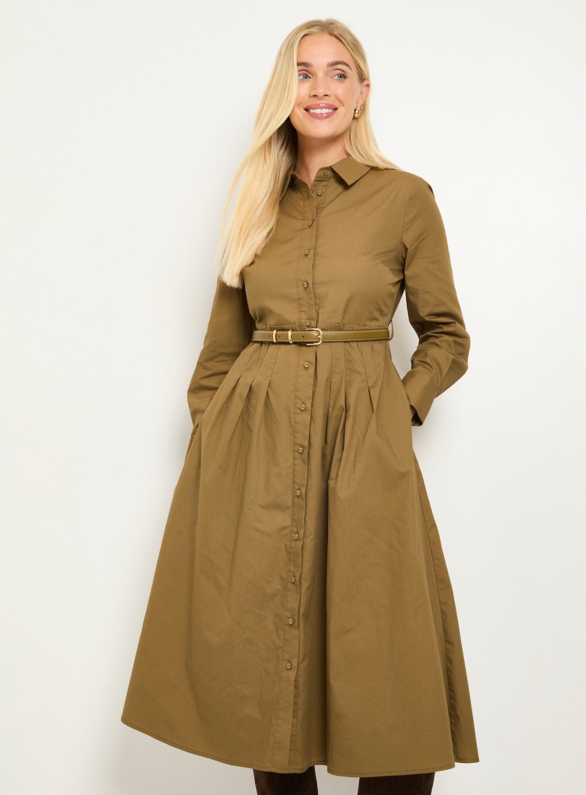 WALLIS Cotton Snaffle Belt Shirt Dress 22 - Image 2 thumbnail