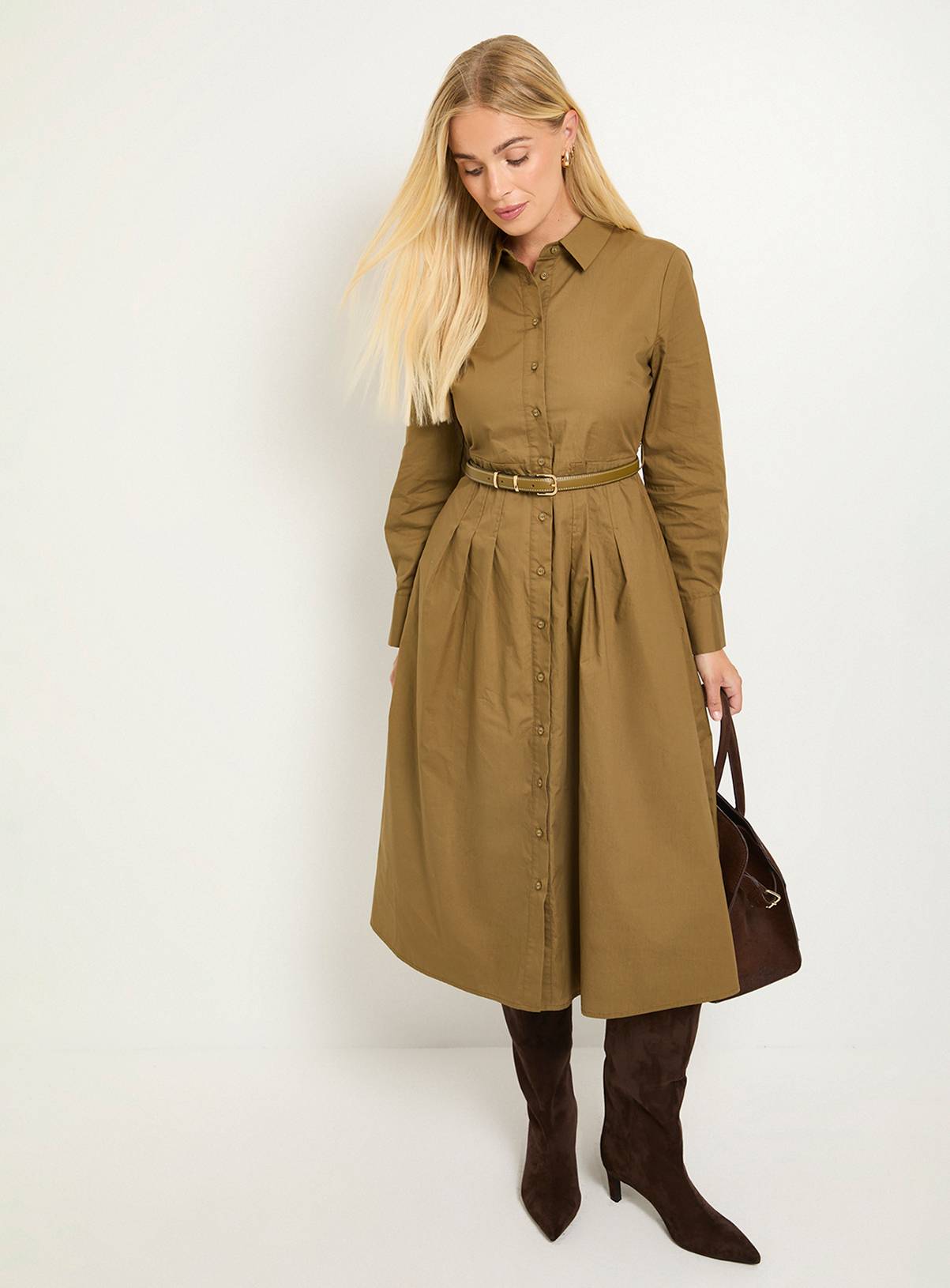 WALLIS Cotton Snaffle Belt Shirt Dress 22 - Image 5