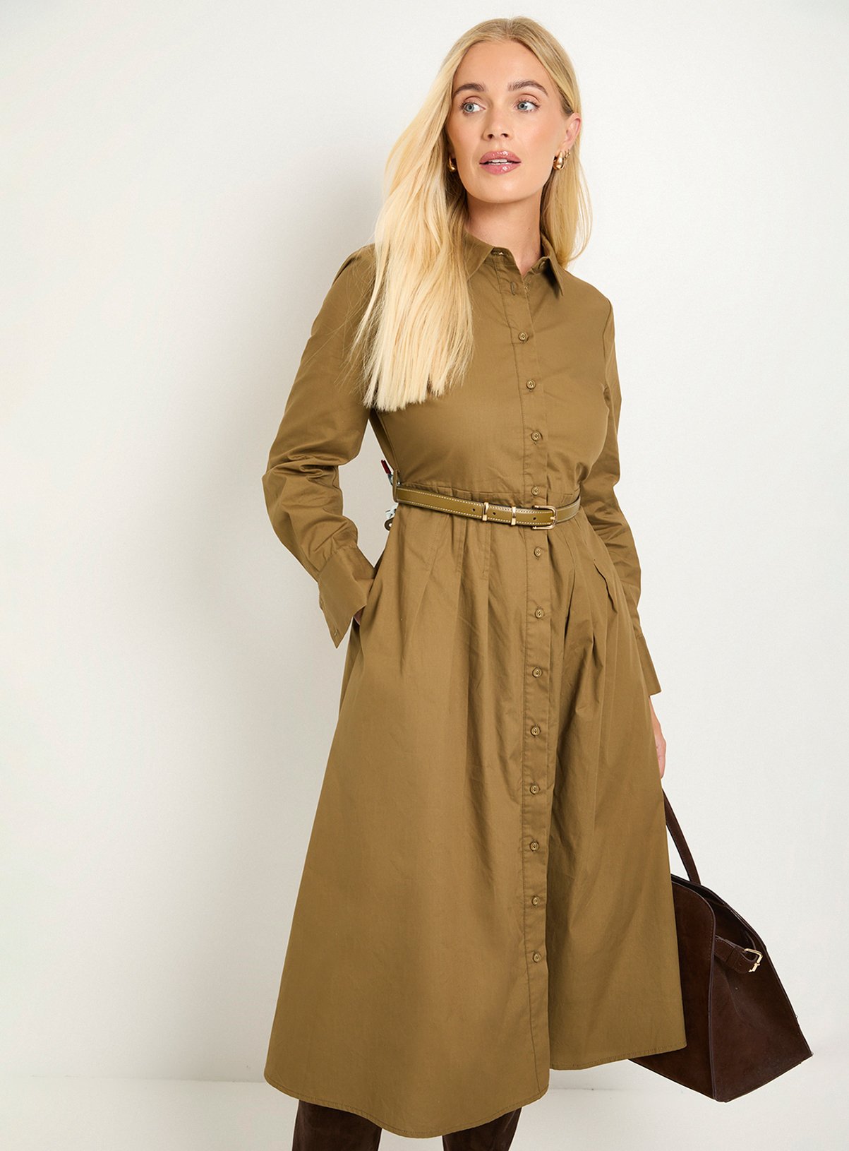 WALLIS Cotton Snaffle Belt Shirt Dress 22 - Image 6 thumbnail