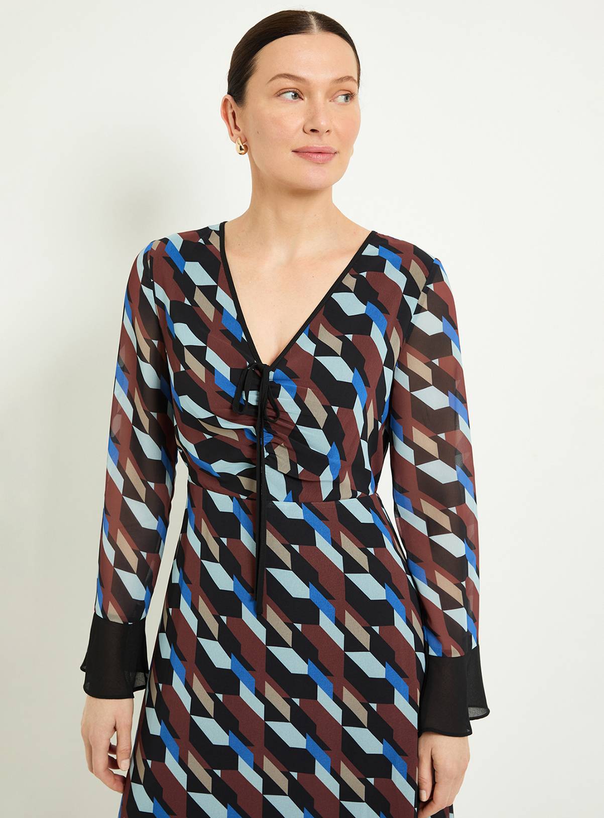WALLIS Geo Contrast Midi Dress 18 - Image 2