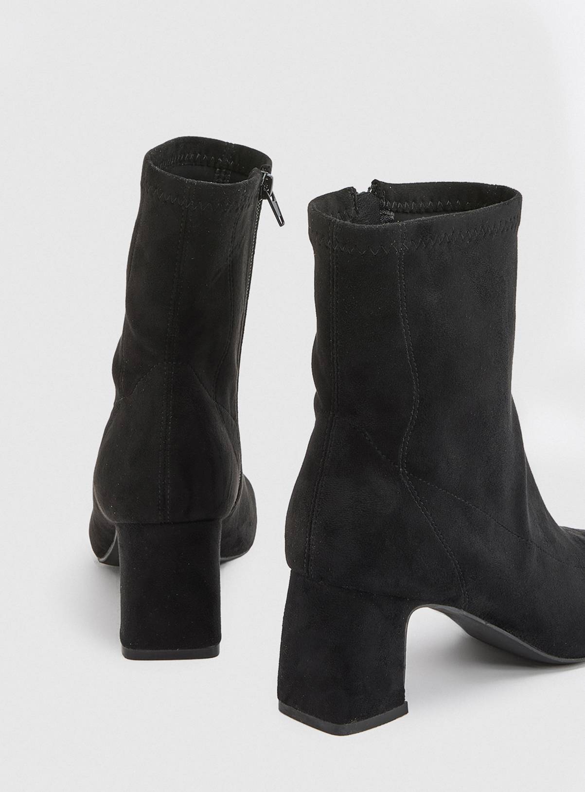WALLIS Mindy Faux Suede Block Heel Boots 4 - Image 5
