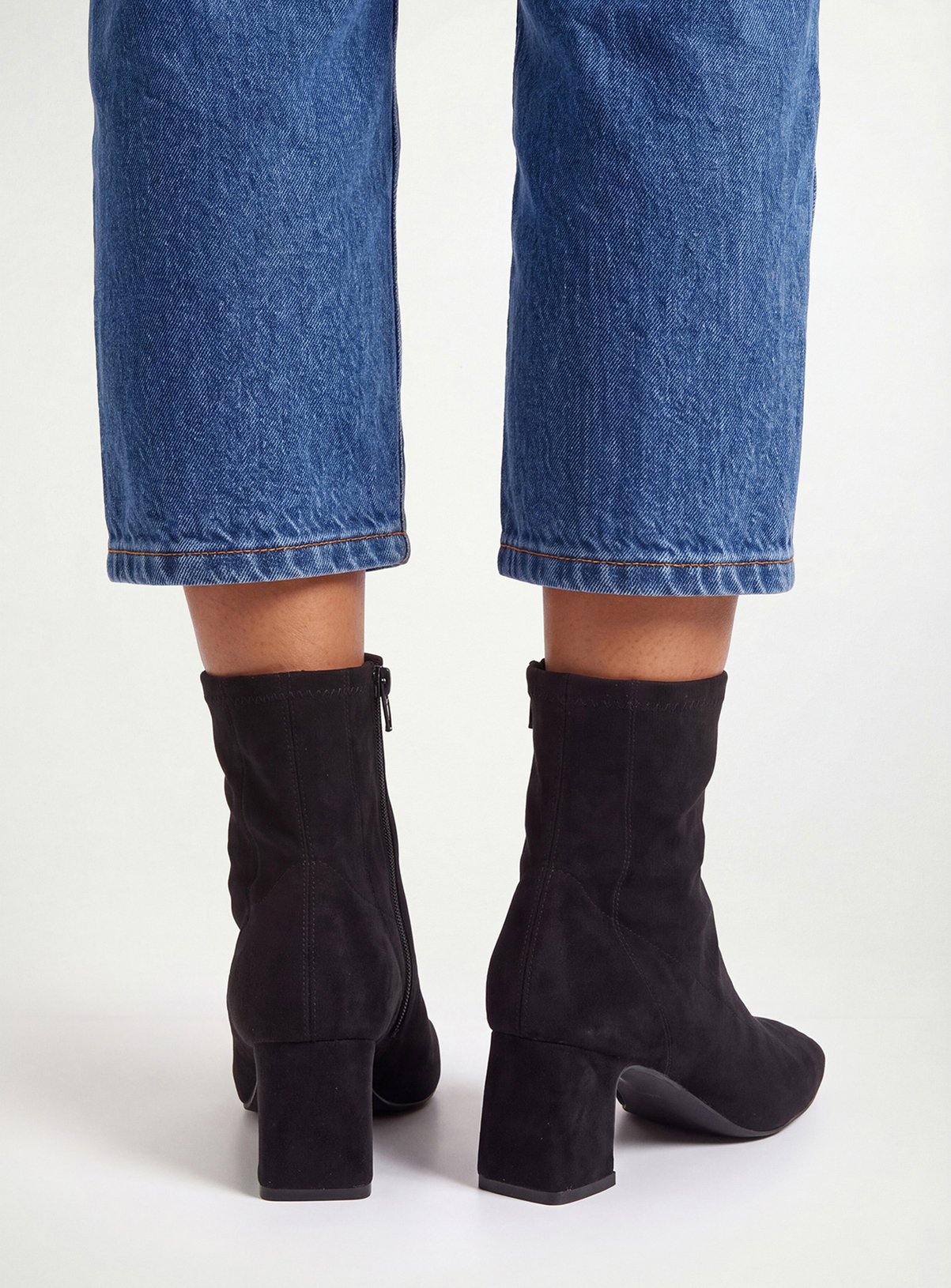 WALLIS Mindy Faux Suede Block Heel Boots 5 - Image 2 thumbnail