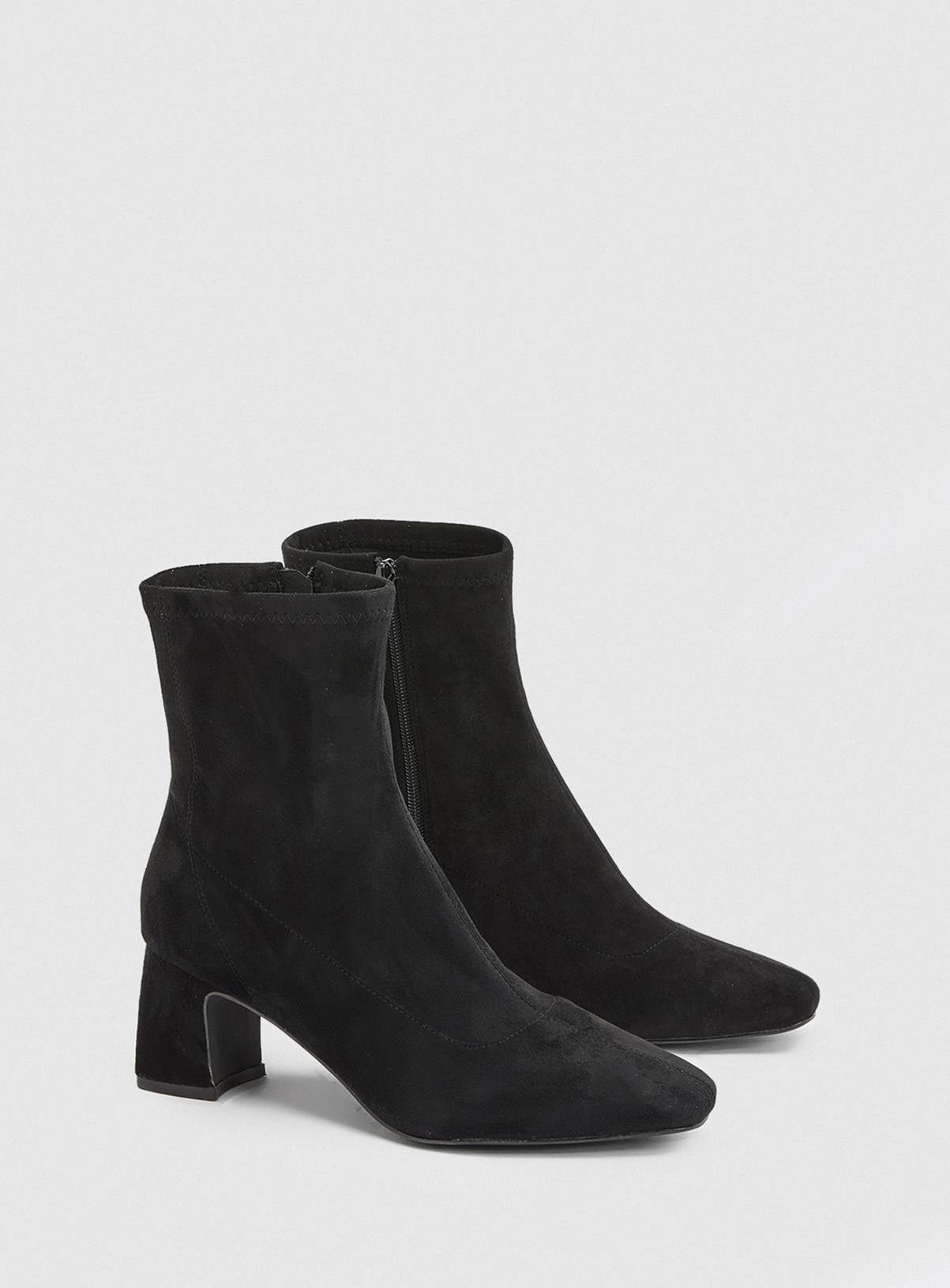 WALLIS Mindy Faux Suede Block Heel Boots 5 - Image 3