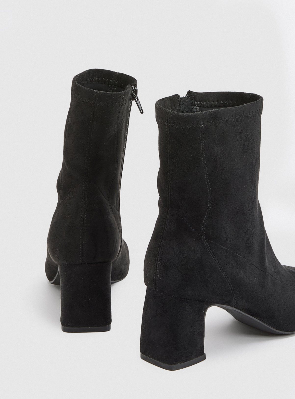 WALLIS Mindy Faux Suede Block Heel Boots 5 - Image 5 thumbnail