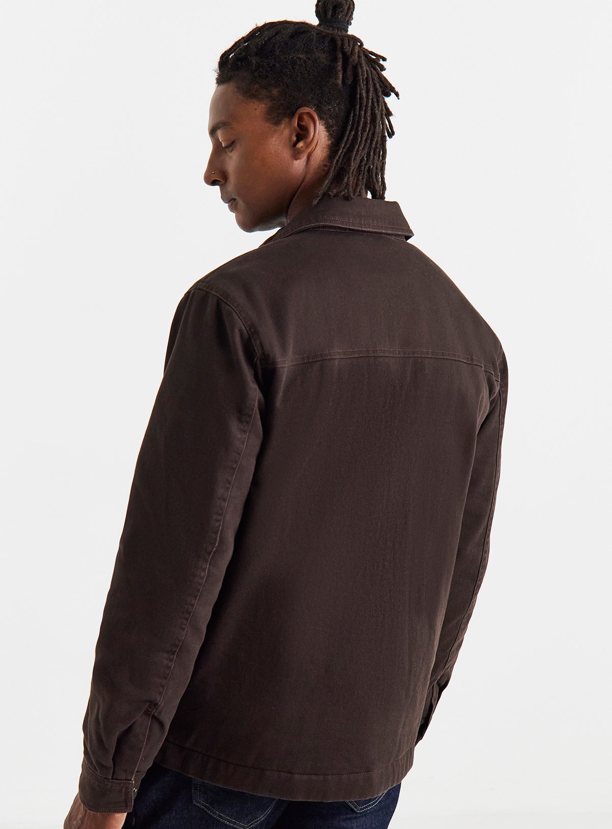 JACAMO Chocolate Washed Worker Jacket 2XL - Image 2 thumbnail