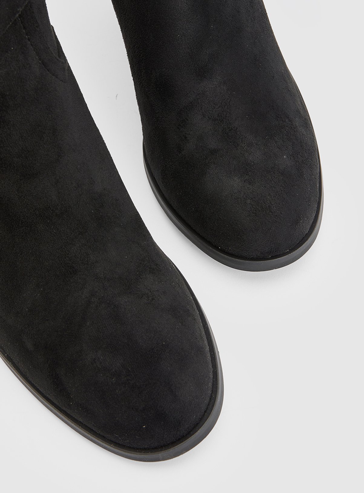 WALLIS Katri Faux Suede Block Heel Knee Boots 4 - Image 4 thumbnail