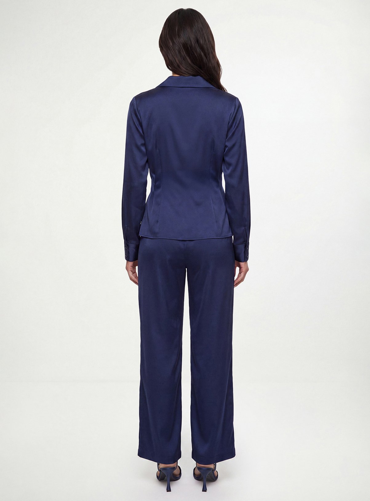 WALLIS Print Tie Side Satin Shirt 22 - Image 2 thumbnail