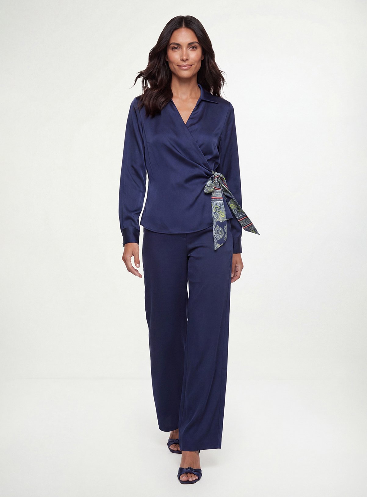 WALLIS Satin Wide Leg Trouser 20 - Image 1 thumbnail