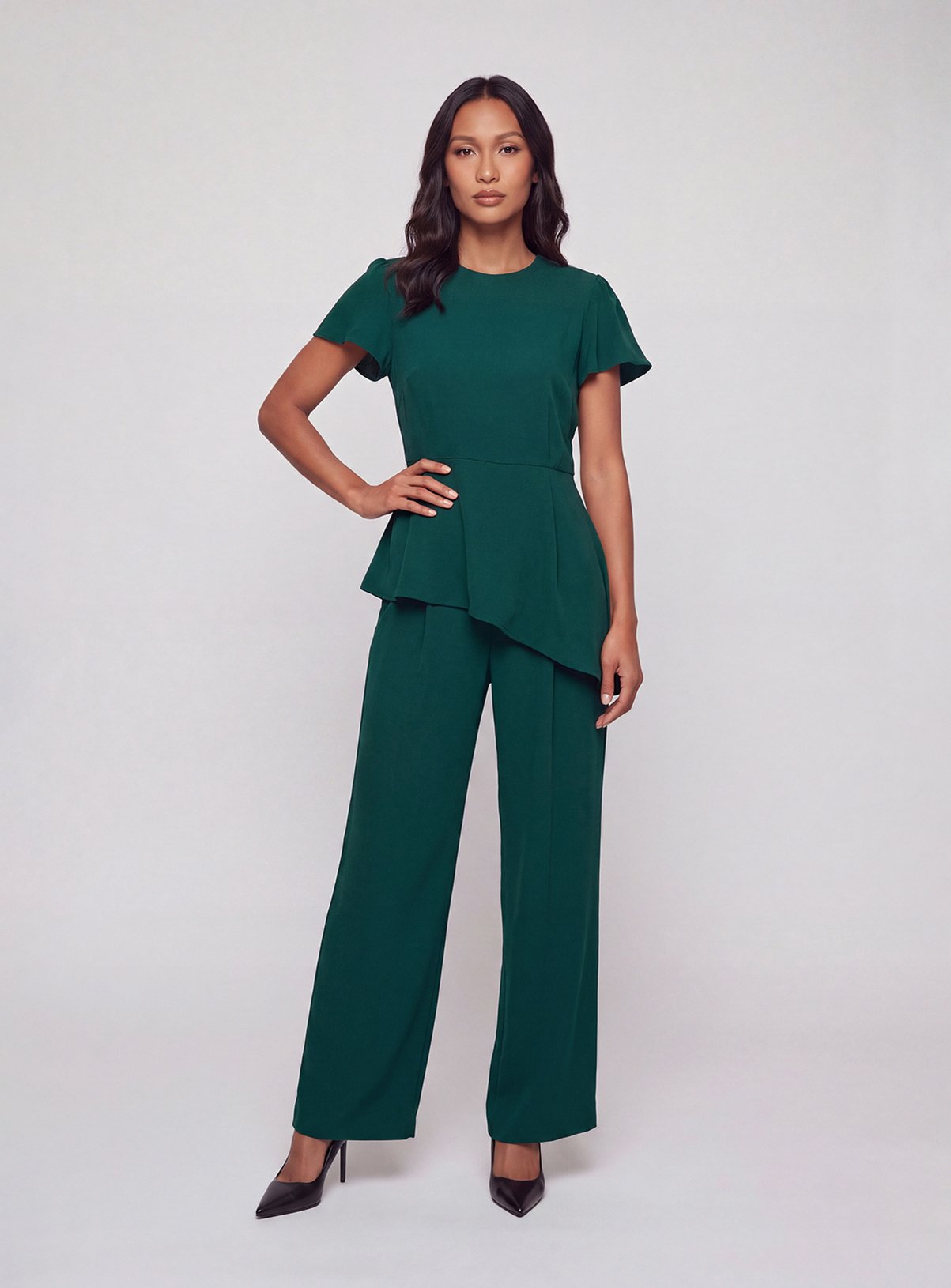 PRINCIPLES Signature Crepe Pleat Detail Trouser 10 - Image 3 thumbnail