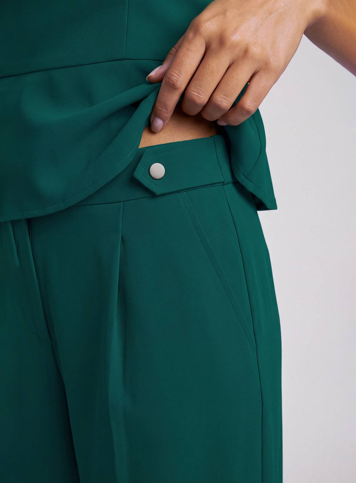 PRINCIPLES Signature Crepe Pleat Detail Trouser 10 - Image 4