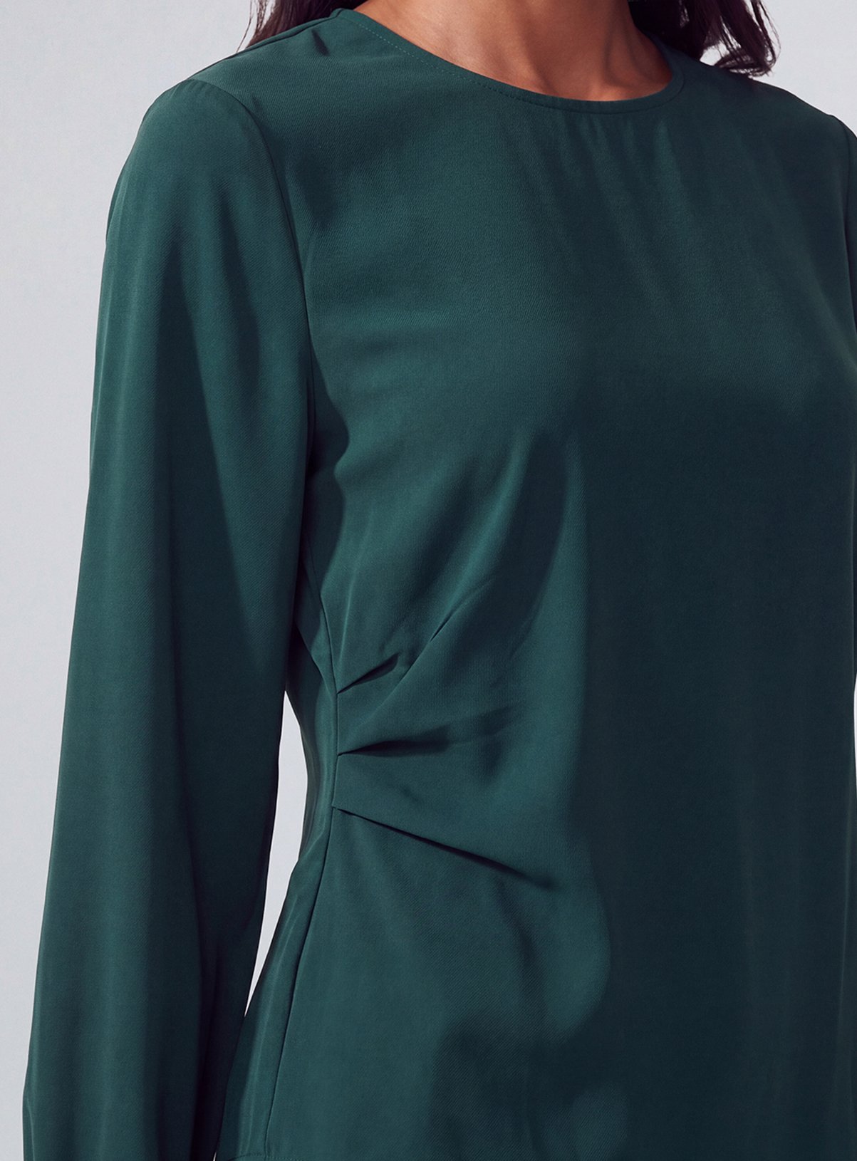 PRINCIPLES Signature Crepe Long Sleeve Draped Blouse 16 - Image 4 thumbnail