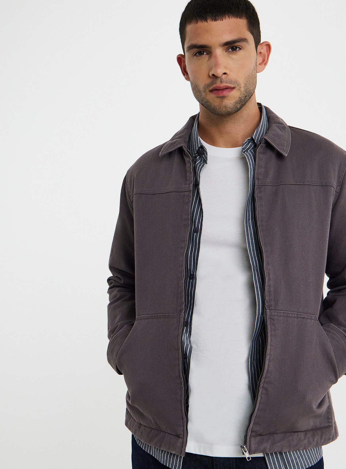 JACAMO Grey Washed Worker Jacket M - Image 1 thumbnail