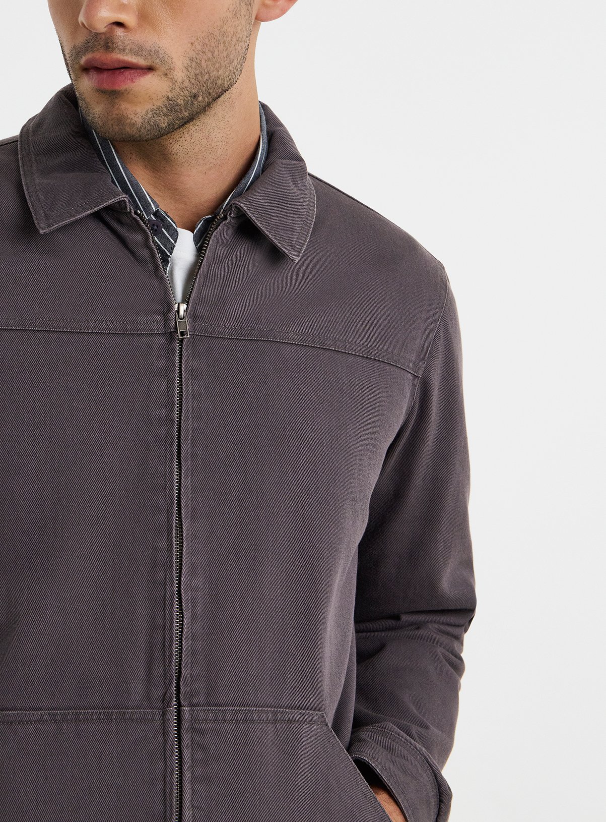 JACAMO Grey Washed Worker Jacket M - Image 4 thumbnail