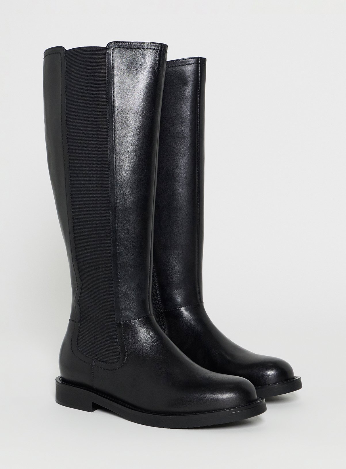 JD WILLIAMS Leather Knee High Chelsea Boot Wide Fit 7 - Image 2 thumbnail
