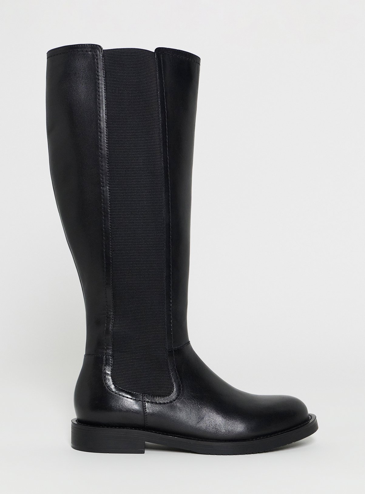 JD WILLIAMS Leather Knee High Chelsea Boot Wide Fit 7 - Image 3 thumbnail