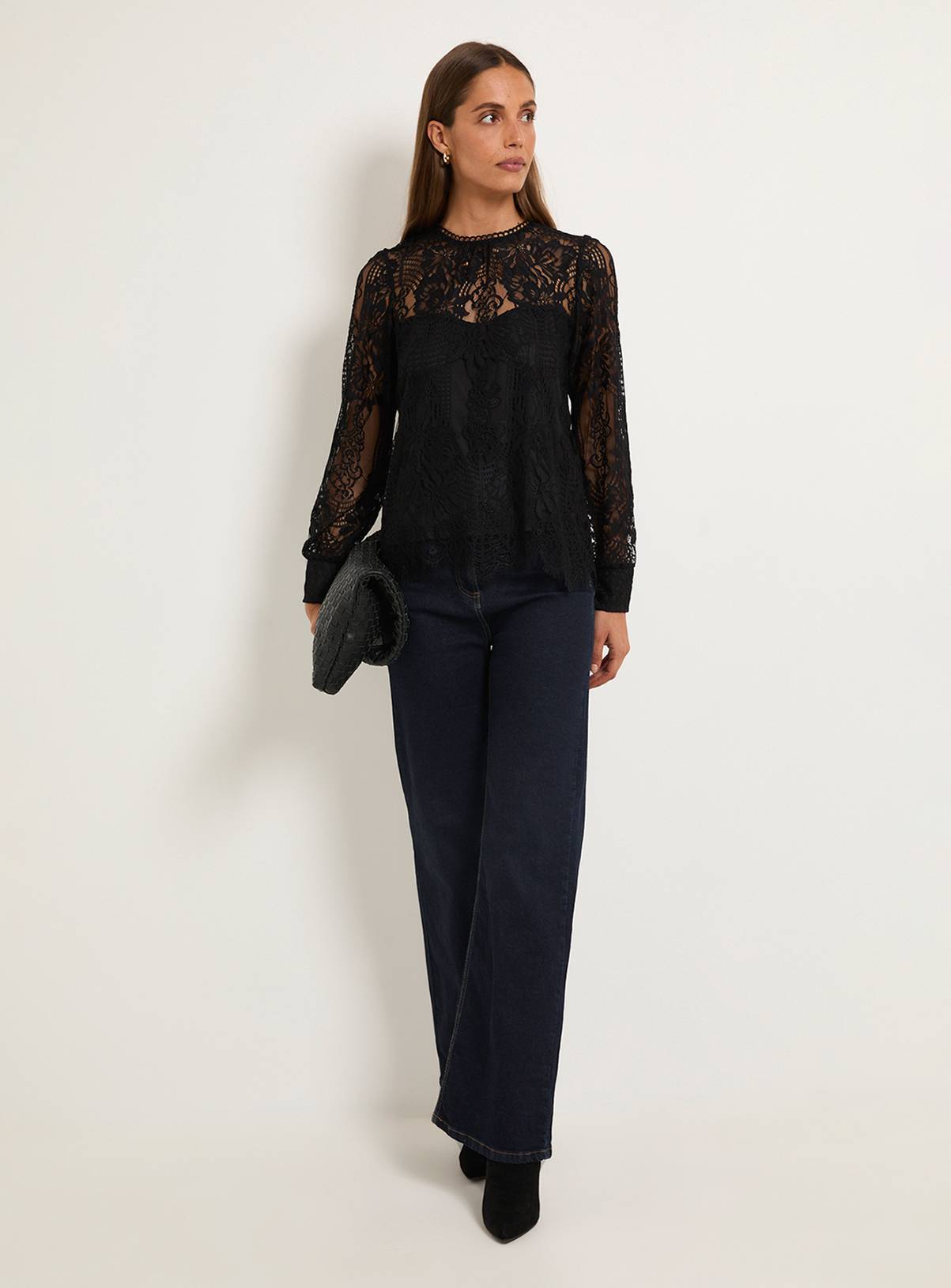 WALLIS Lace Scallop Hem Blouse 22 - Image 4