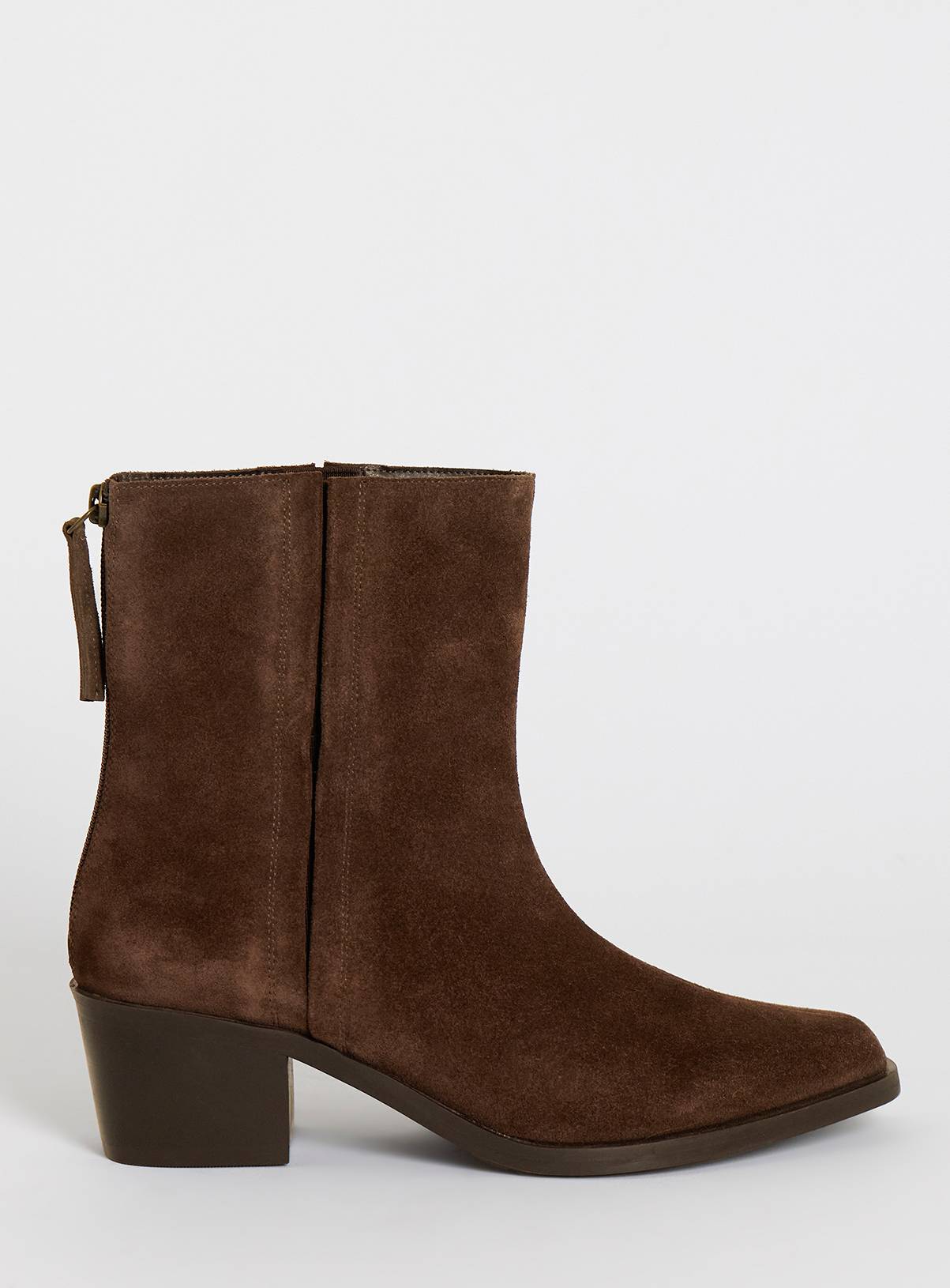 JD WILLIAMS Leather Heeled Ankle Boots Extra Wide Fit 5 - Image 3