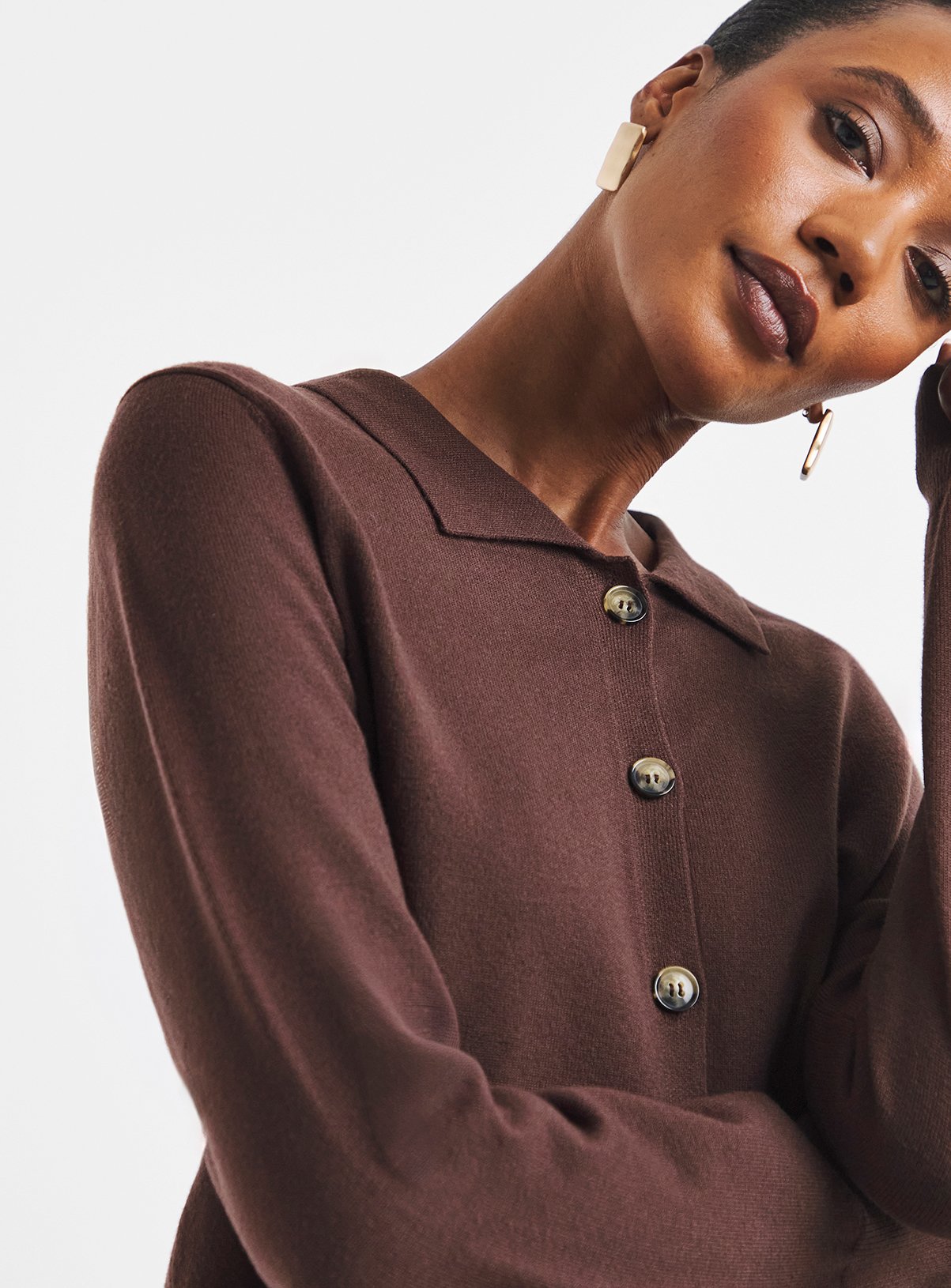JD WILLIAMS Faux Fur Collar Cardigan 20-22 - Image 3 thumbnail