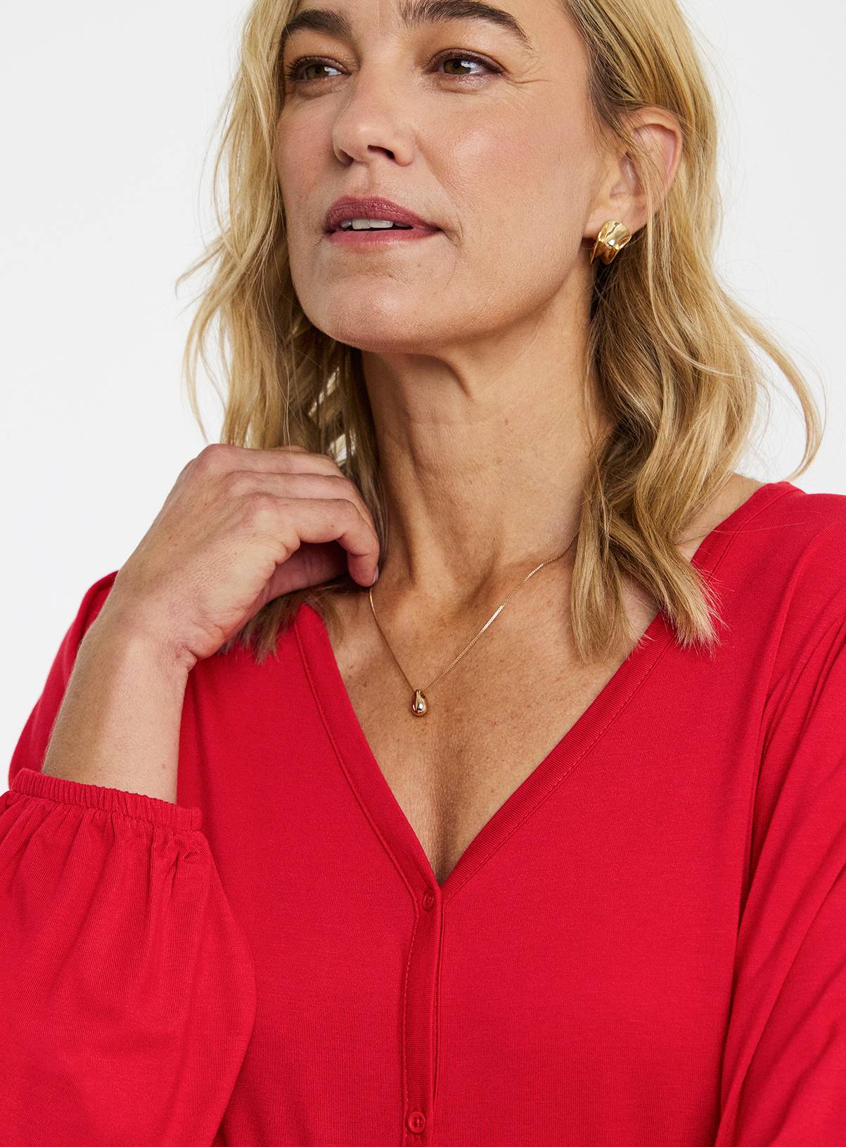 JD WILLIAMS Button Front Long Sleeve Top 22 - Image 2