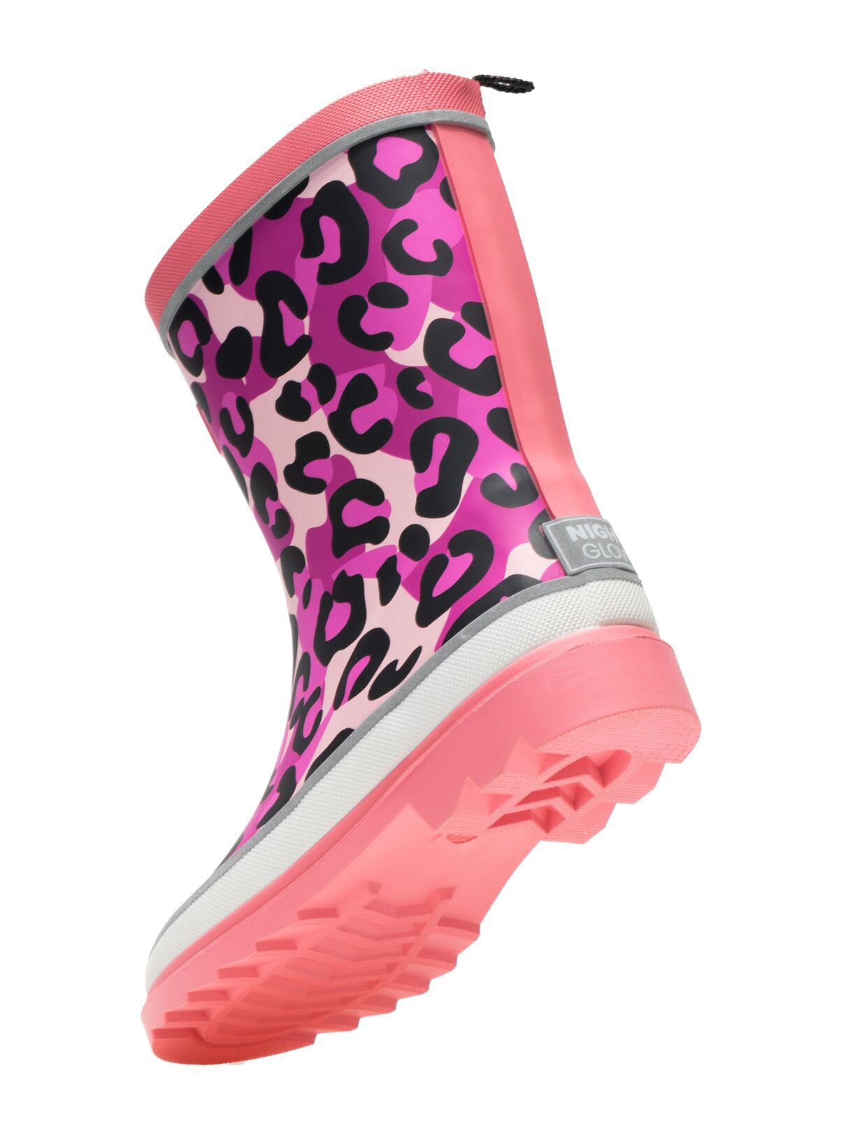 REGATTA Mudplay III Junior Wellies Pink Leopard 6 Infant - Image 2 thumbnail