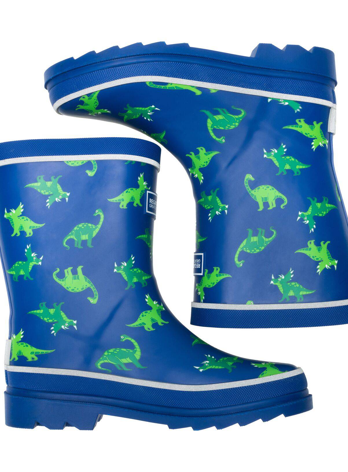 REGATTA Mudplay III Junior Wellies Blue Dinosaur 5 Infant - Image 3