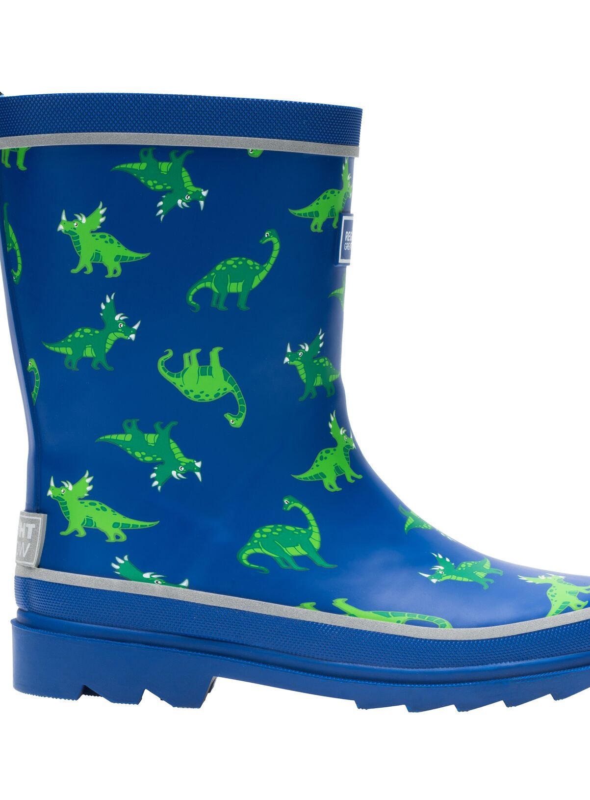 REGATTA Mudplay III Junior Wellies Blue Dinosaur 5 Infant - Image 4 thumbnail