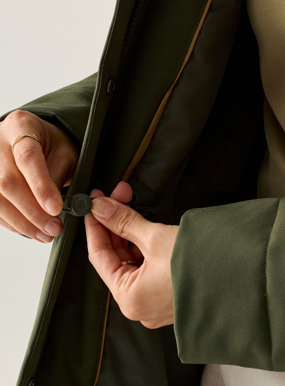 REGATTA Ramona Waterproof Jacket Khaki 14 - Image 6 thumbnail