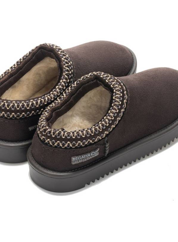 REGATTA Junior Risley Waterproof Mule Brown 8 Infant
