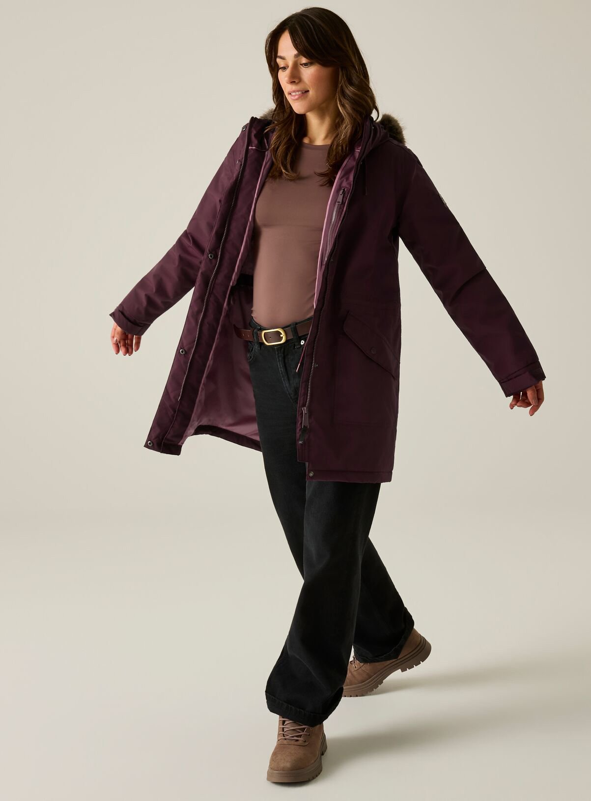 REGATTA Sophia Waterproof Jacket Purple 12 - Image 3 thumbnail