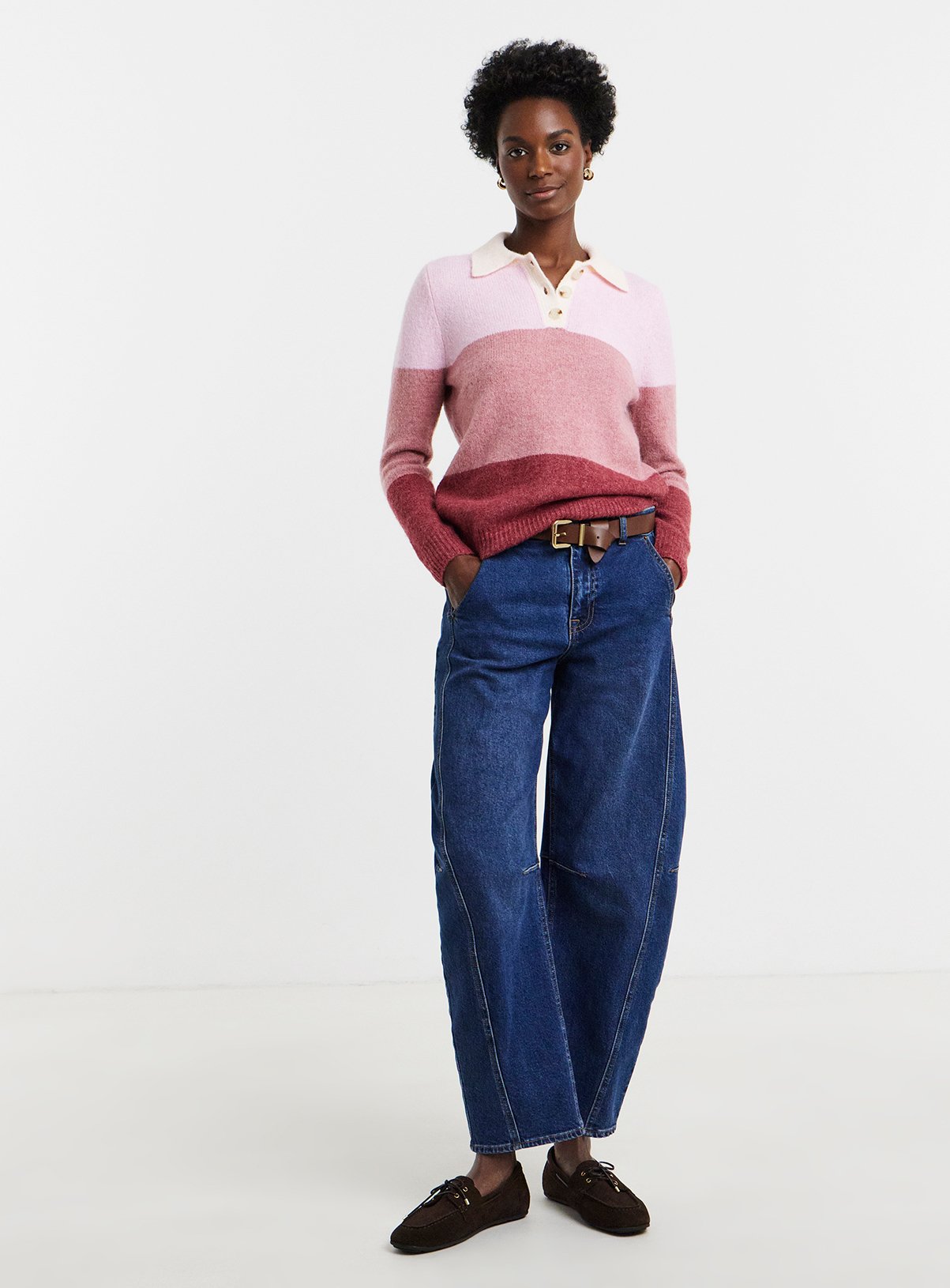 JD WILLIAMS Colour Block Rugby Jumper 24-26 - Image 3 thumbnail