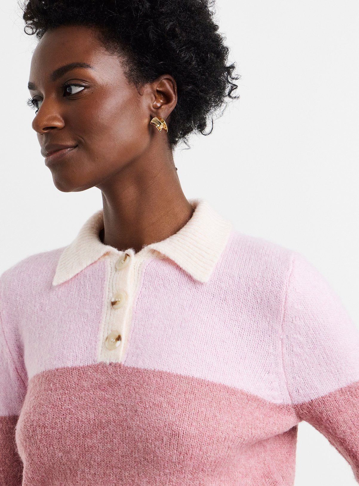 JD WILLIAMS Colour Block Rugby Jumper 24-26 - Image 4 thumbnail